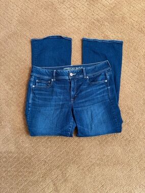 American Eagle Outfitters Women’s Deep Blue Kick Boot size 16 regular Jeans